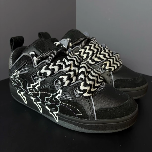 95新 maje 40码 Fatty胖胖鞋 休闲鞋 面包鞋 低帮 黑灰 无盒