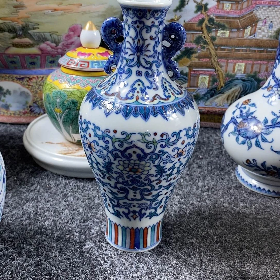 边***缘陶瓷手工手绘陶瓷摆件工艺品