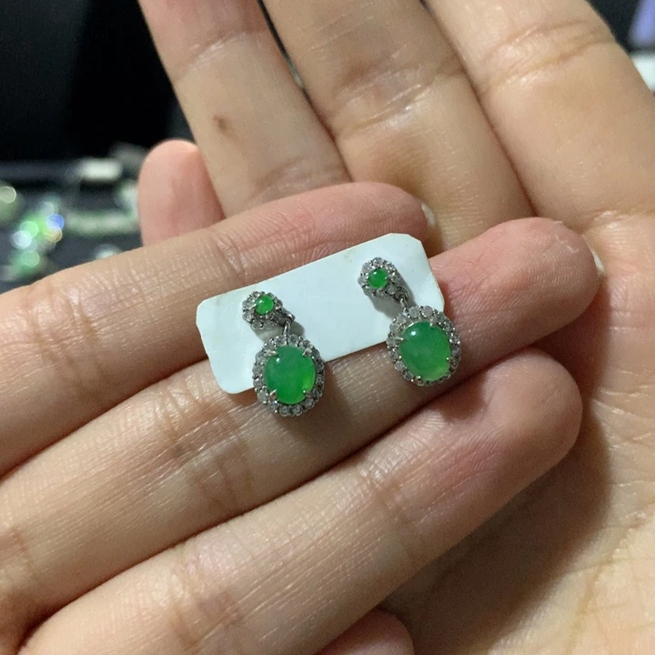 翡翠银S925镶嵌戒指