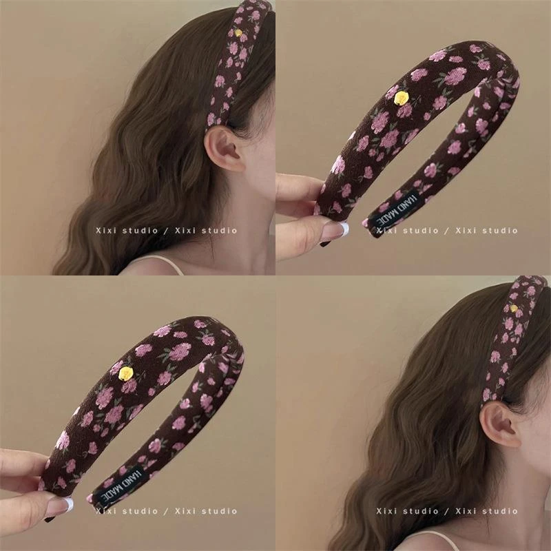 实用又貌美！法式覆古碎花发箍！高颅顶压发发卡气质头箍女2025款
