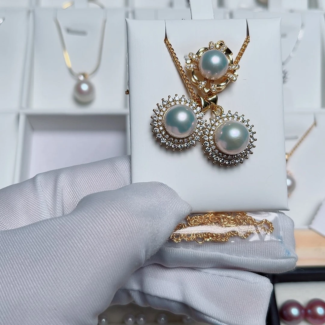 手绳银S925镶嵌淡水珍珠