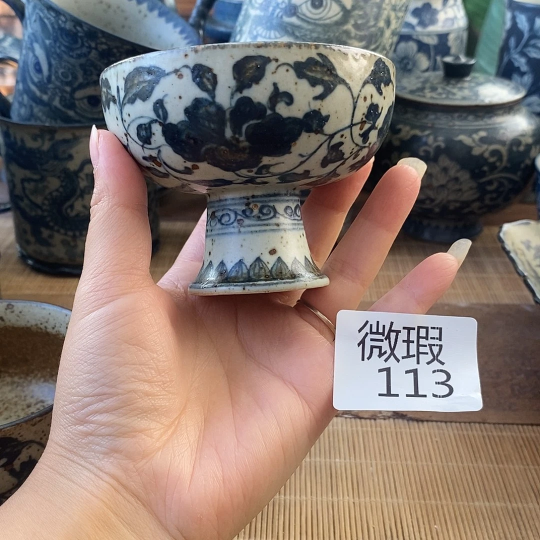手工手绘青花高温陶瓷