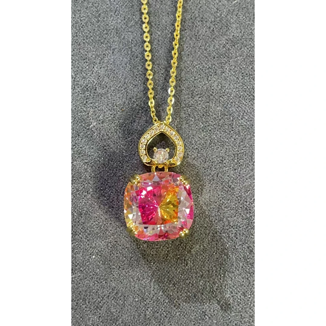 福玺甄选多色圆黄吊坠37