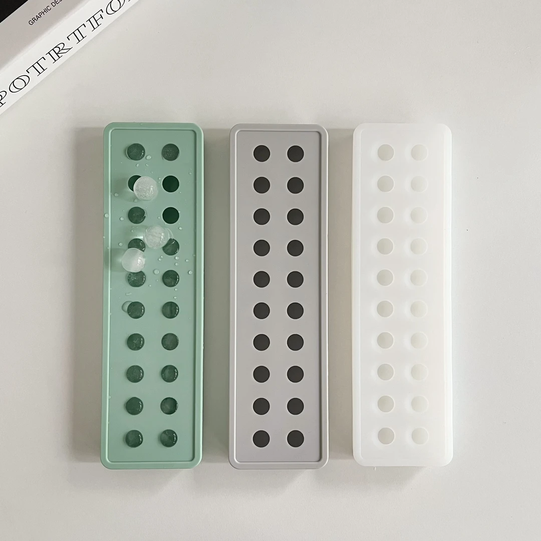 20小圆球冰模硅胶方形冰块模具厨房家用制冰模具大冰块制冰模具