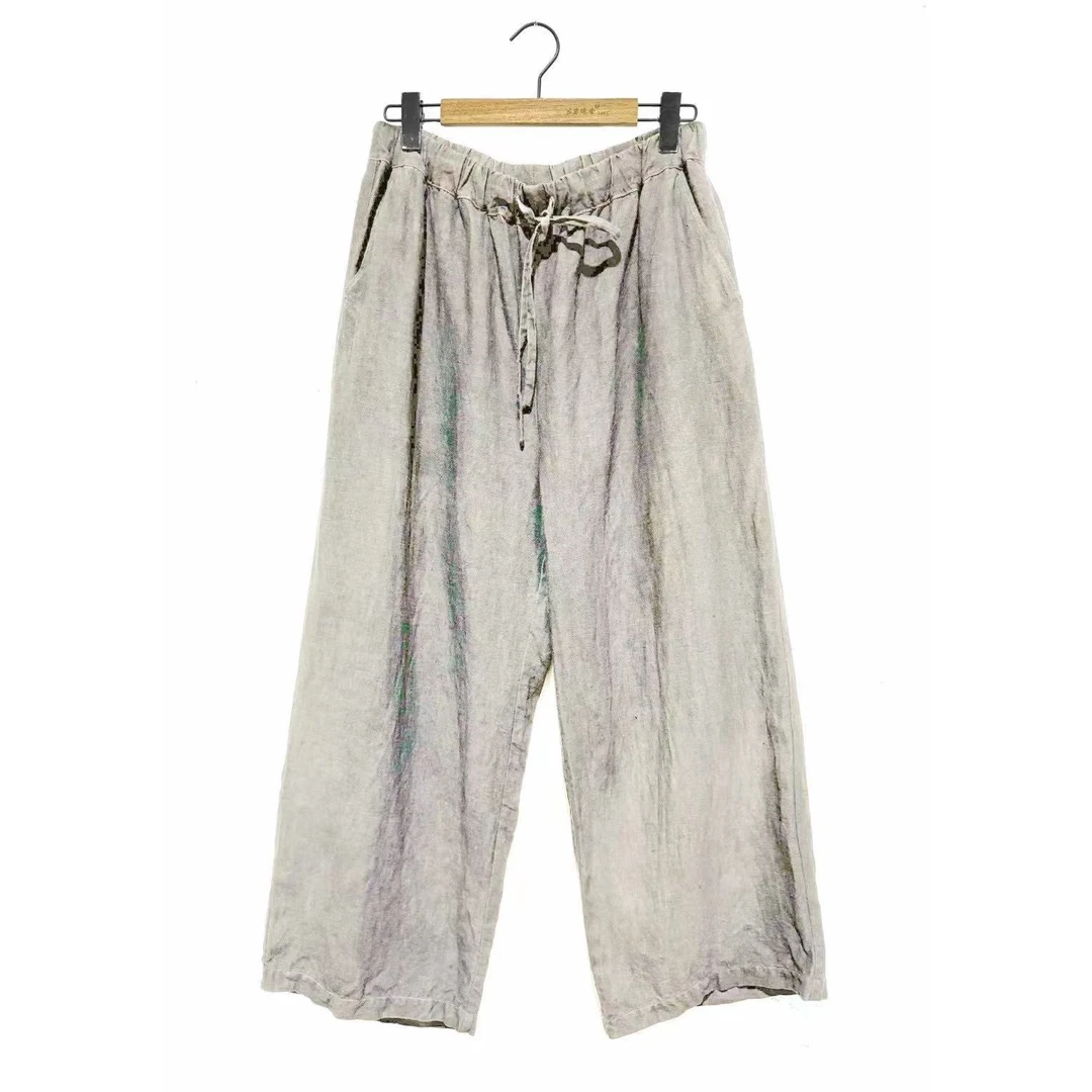 妝點家 左岸迷香  宽松 舒适 垂感  亚麻 长裤 Z25SS 9013