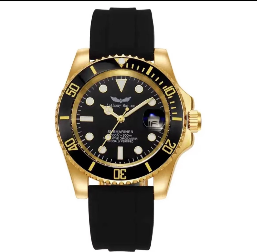 全新未使用（专柜直发）Anthony Marion-高端经典自动机械腕表【金】