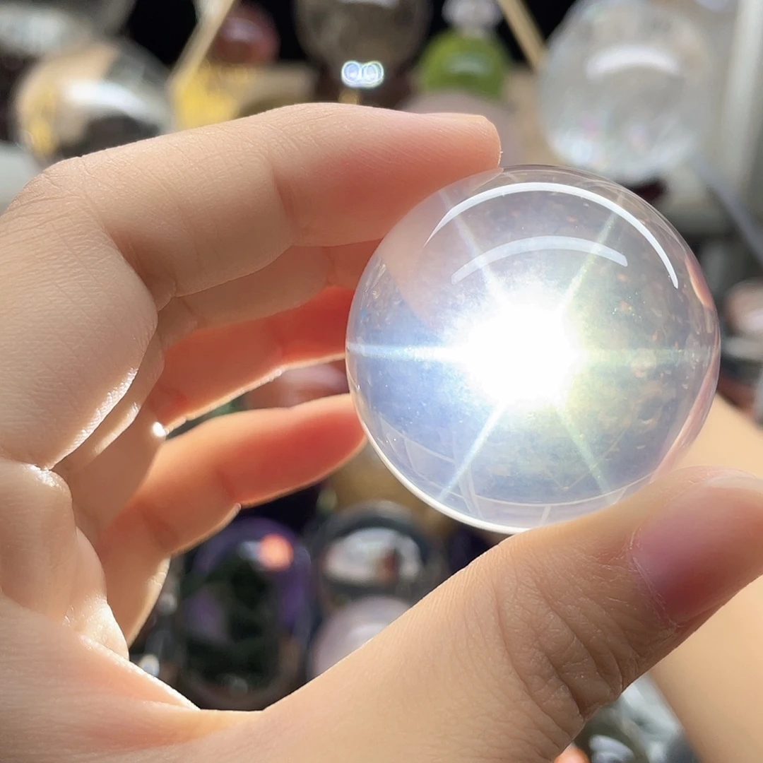 未镶嵌珠宝半成品水晶冰粉六芒星4