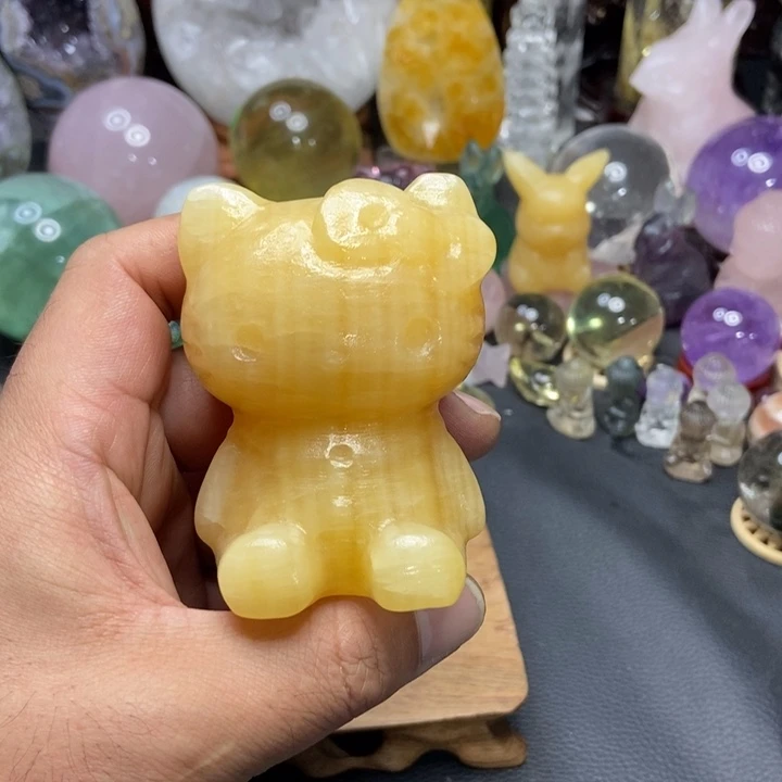 水晶摆件未镶嵌凯蒂猫