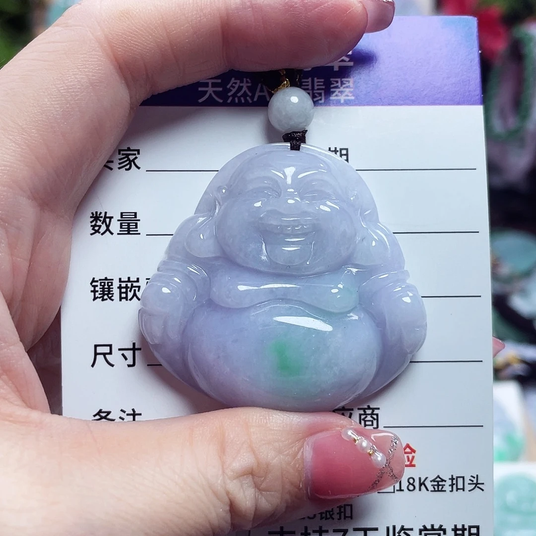翡翠未镶嵌颈饰佛公07