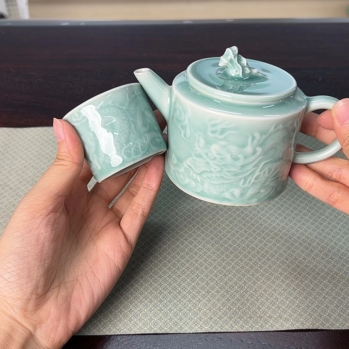 龙泉云间青瓷小米茶器