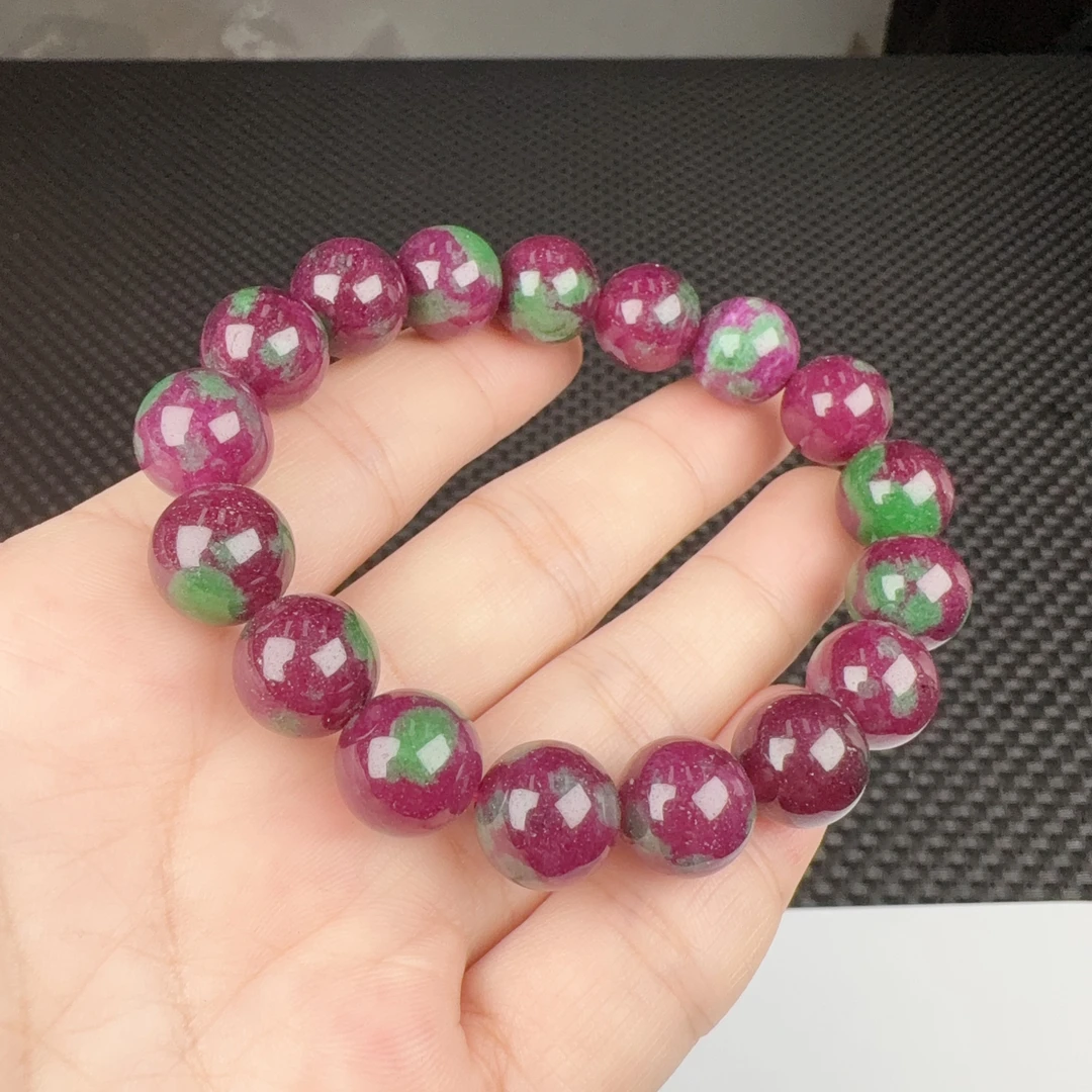 z46红绿宝12m手串女款百搭时尚