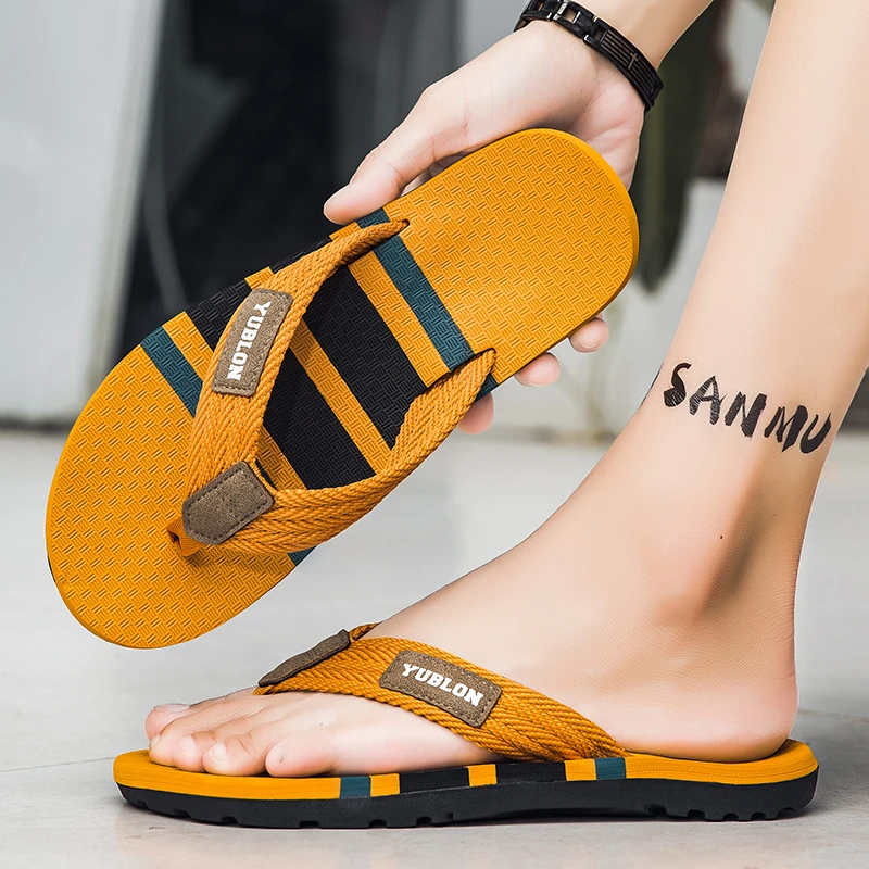 网红2025夏季新款夹脚人字拖防滑轻便男士凉拖鞋高档大码沙滩鞋子