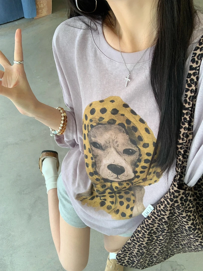 编号【B501-B600】韩版短袖长袖宽松大版字母圆领慵懒风抗皱时尚T恤