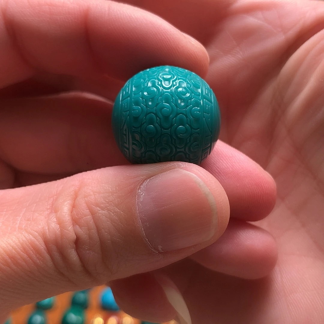 颈饰琉璃果冻色22mm云纹