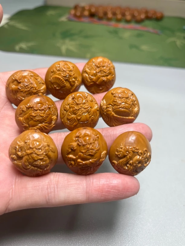 2.5四花钟馗#橄榄核#手工雕刻