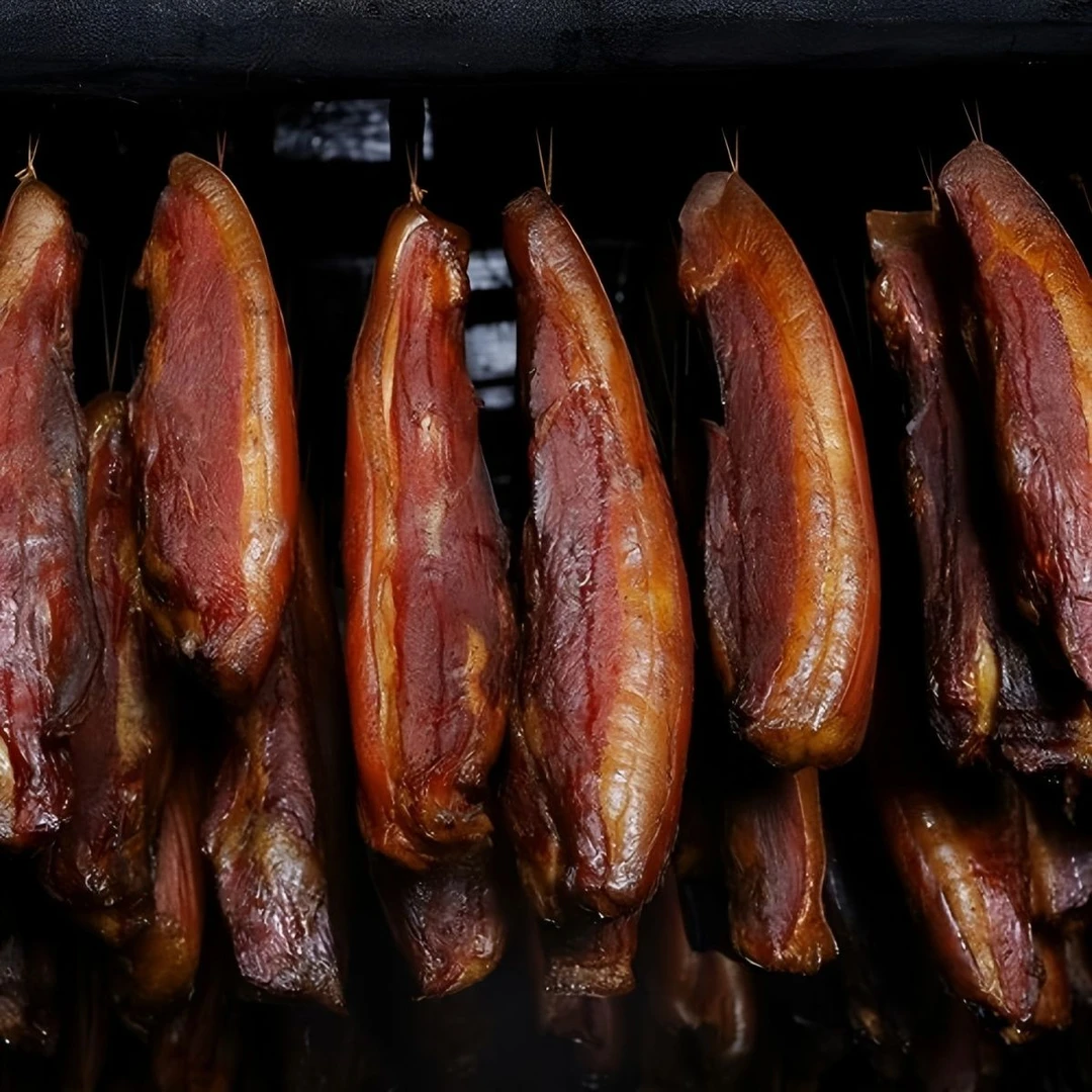 后腿腊肉农家散养土猪咸香美味烟熏腊味（20斤装）批发价