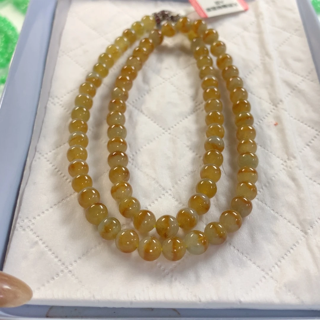 翡翠未镶嵌颈饰项链