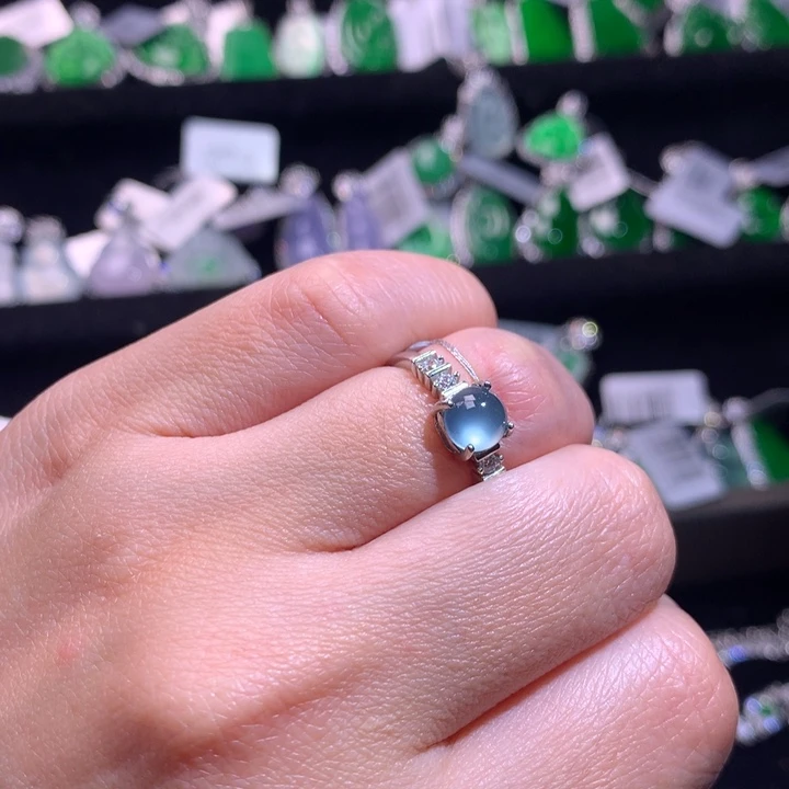 【闪购商品】银S925镀金镶嵌戒指翡翠