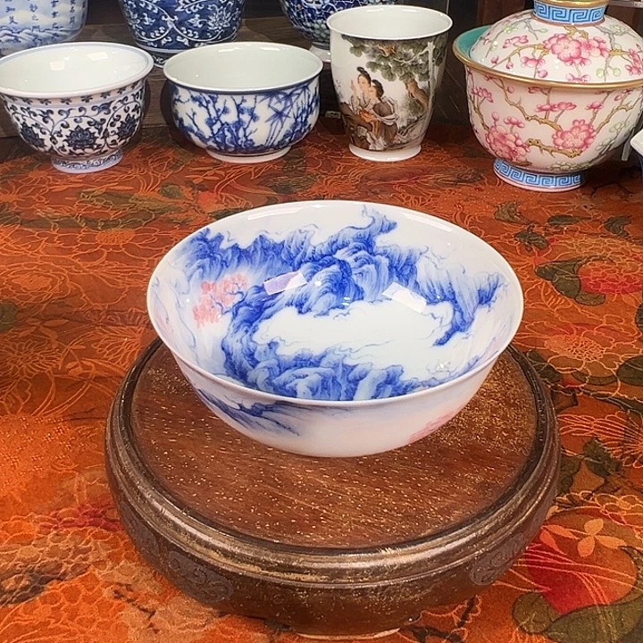 Y***$陶杯子青樵轩桃花源普洱杯