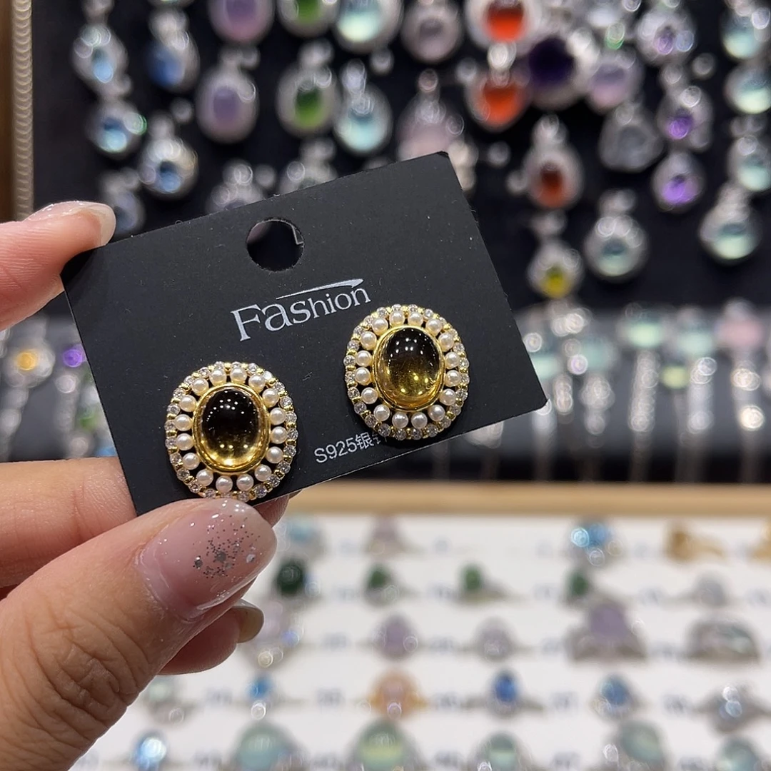 F***a银S925镶嵌蛇纹石玉吊坠