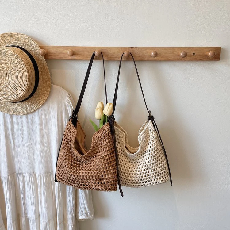 新疆包邮洋洋女包粗麻针织单肩斜挎两用款【1790】