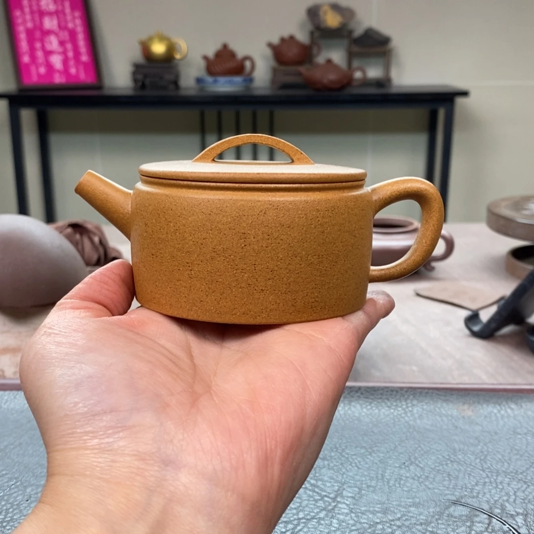 紫砂茶壶黄金段汉瓦180cc精工半手