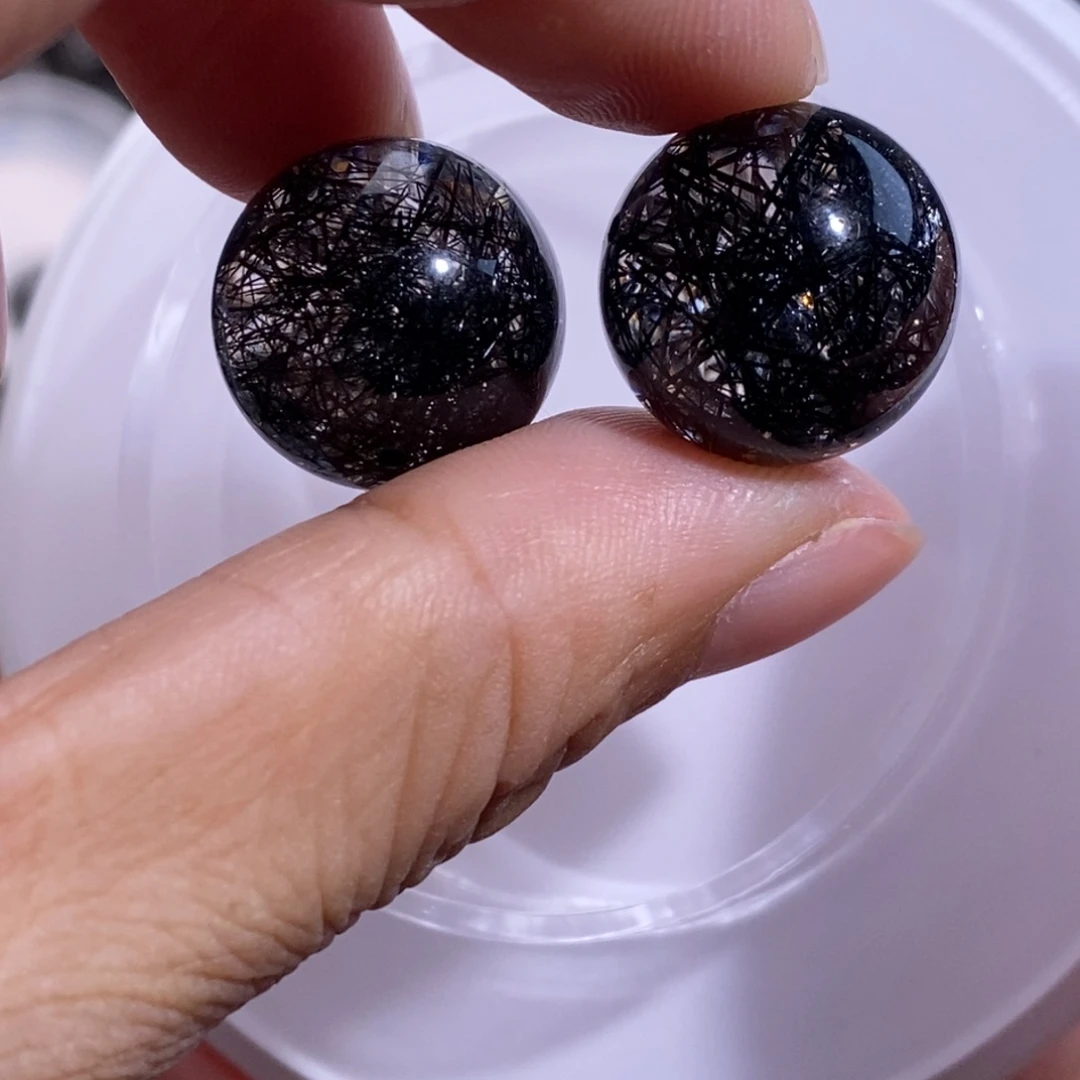 手链未镶嵌水晶16mm全透体蕾丝黑发晶
