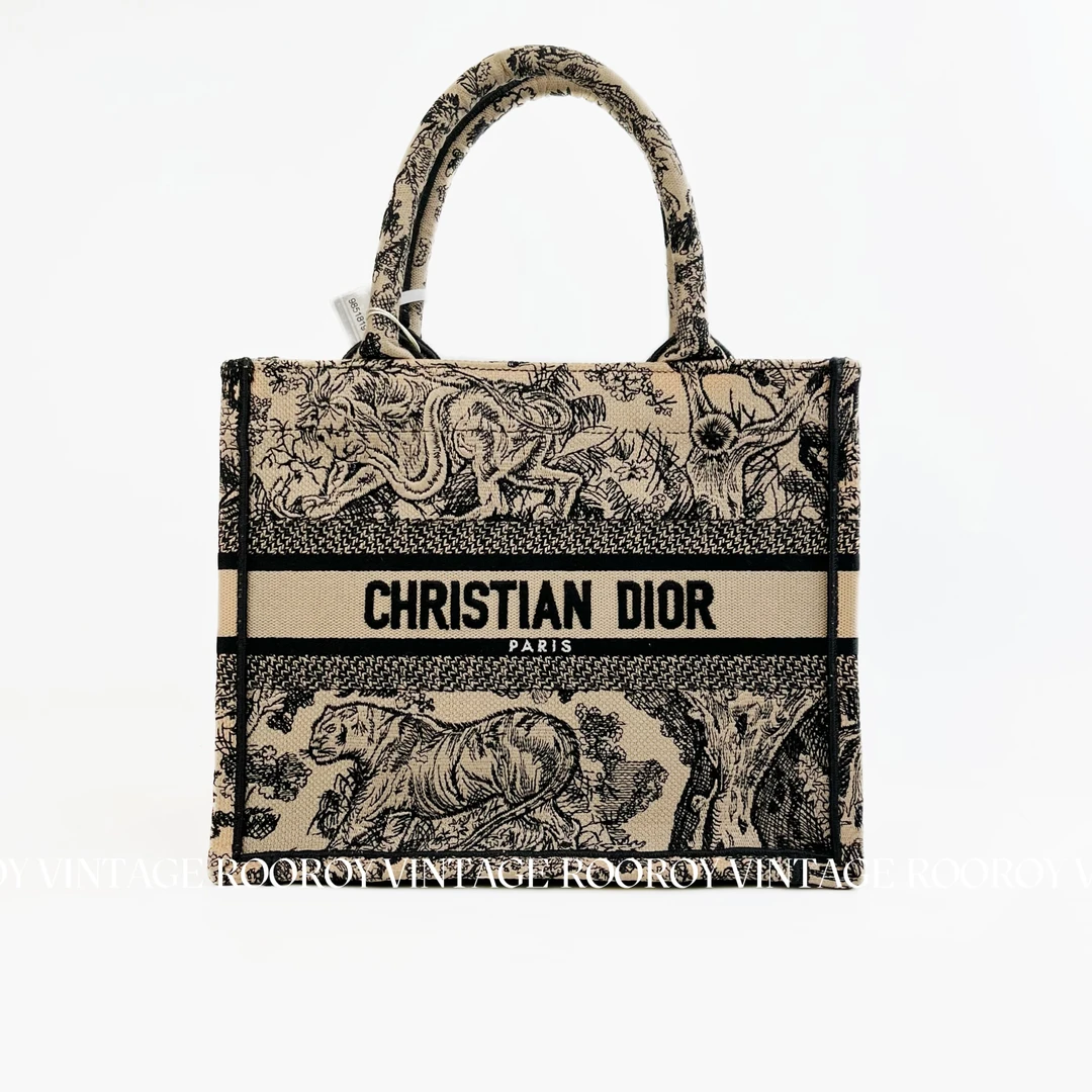 95新 DIOR/迪奥 BookTote 动物园 小号 帆布/4316