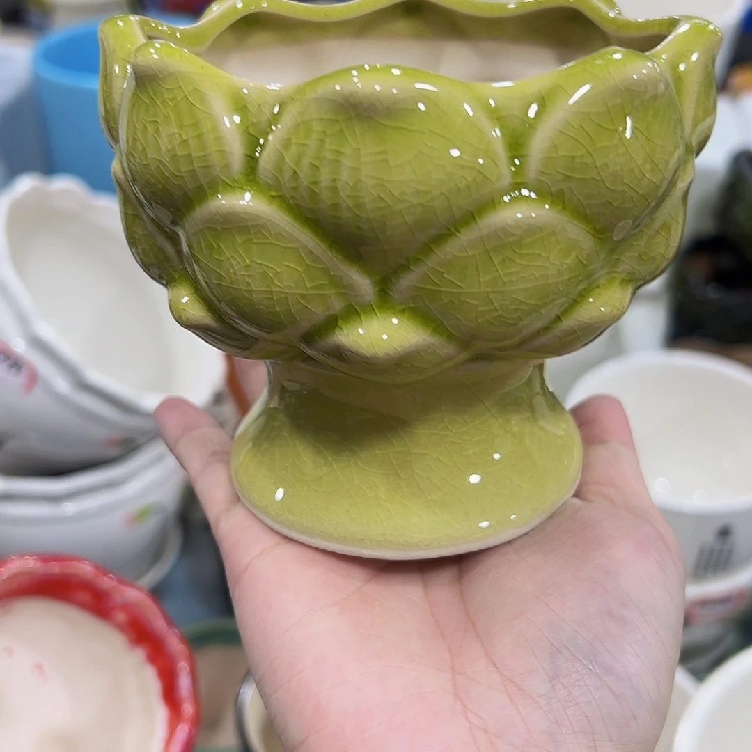 外贸尾单陶瓷花盆凑10米包邮