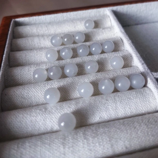 和田玉高冰烟紫【单珠】按需下单卡8mmA+++级别高冰高透无包容092