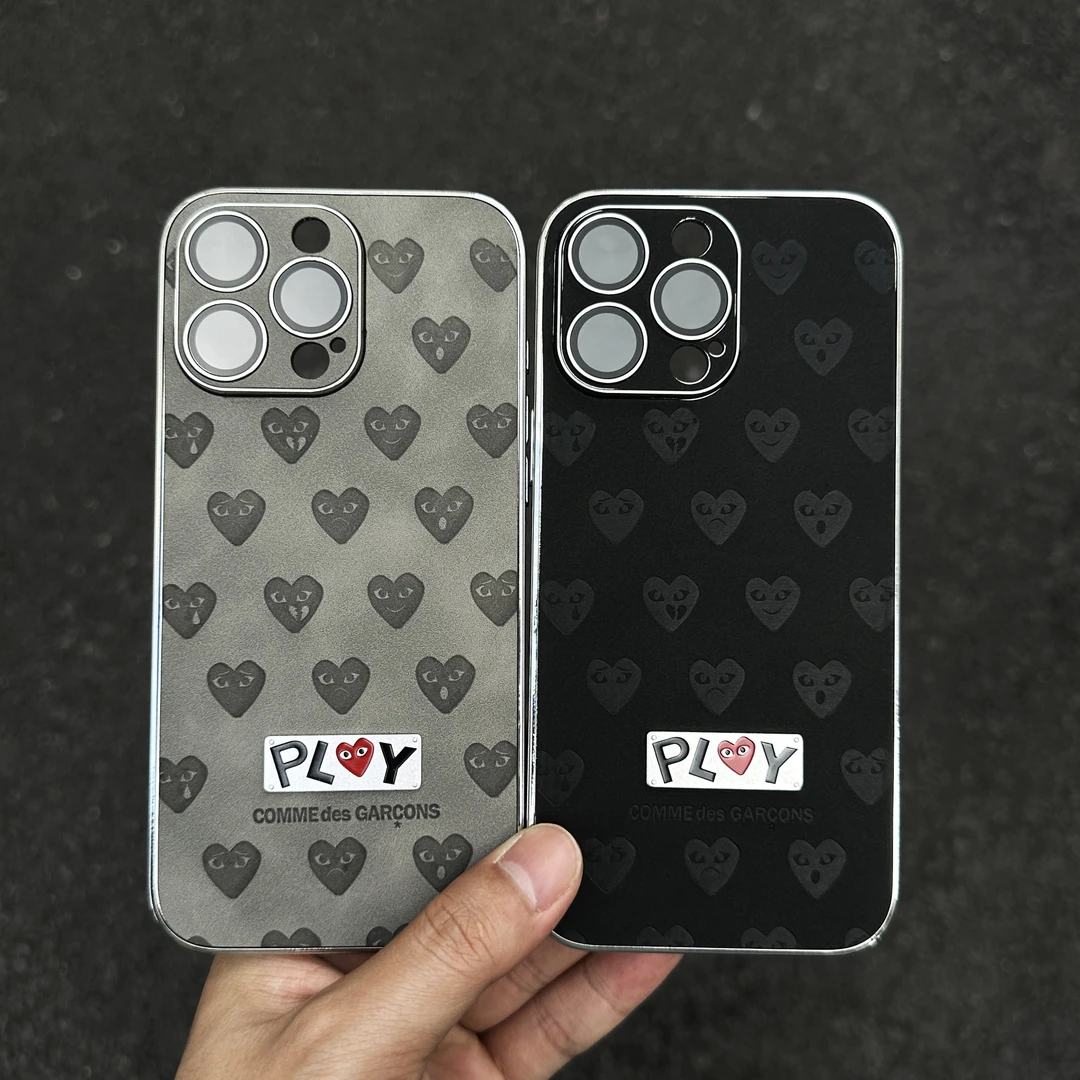 立标潮牌适用苹果iphone16/15/14/13promax全包边情侣电镀手机壳