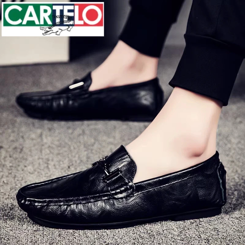 男鞋痞帅干净感秋季2025新款爆款轻奢休闲鞋子男士豆豆鞋男款皮鞋