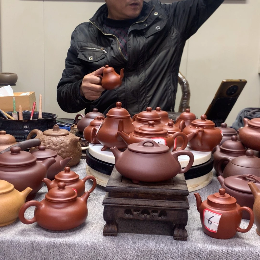 紫泥茶壶哲瓢150 C半手工制作