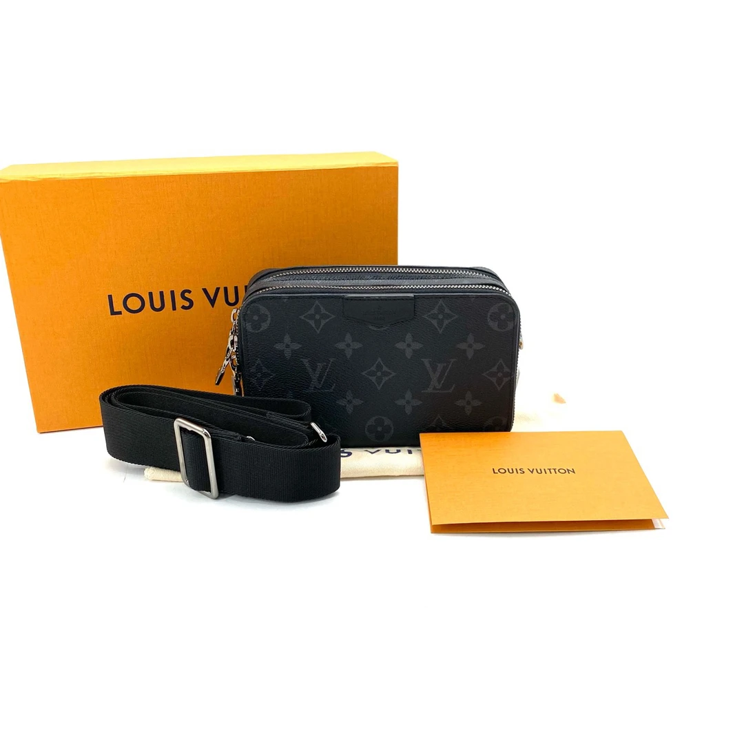 99新 LouisVuitton/路易威登  黑老花alpha斜挎包 尺寸18/11 休闲