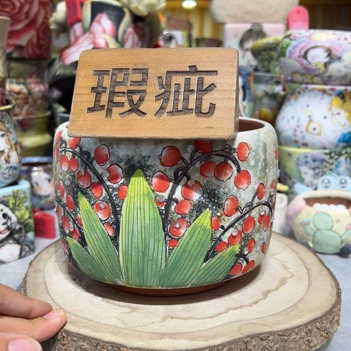 景德镇红陶精品手绘陶瓷