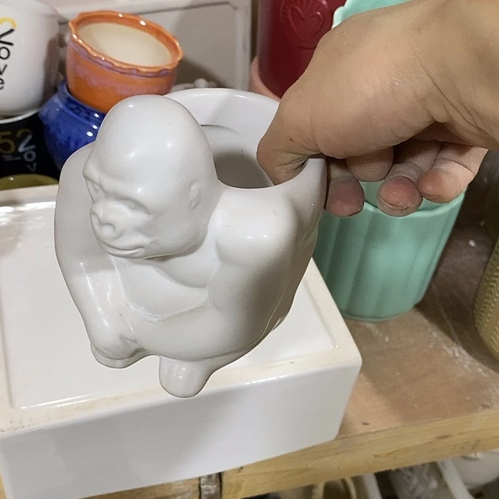 摆件陶陶盆有孔 瑕疵介意勿拍