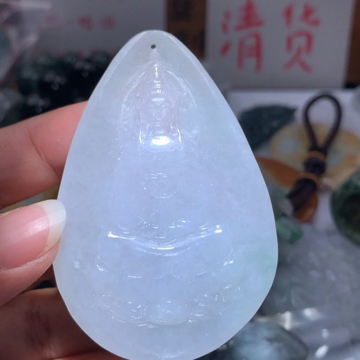 翡翠未镶嵌颈饰保真天然A货翡翠