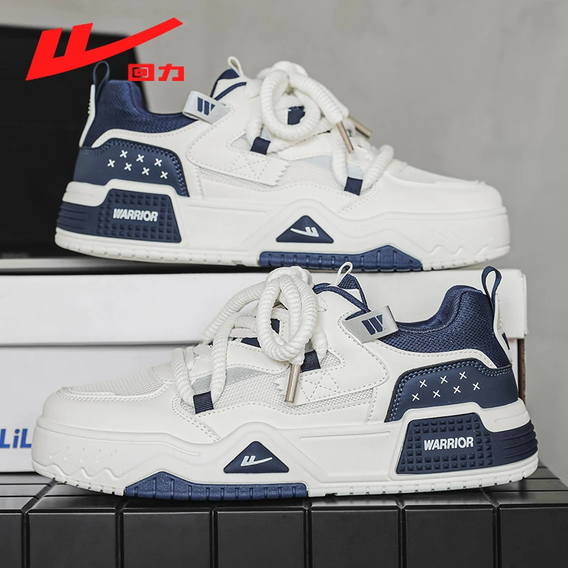 回力男鞋板鞋2025春季厚底网面休闲小白鞋男士厚底增高运动面包鞋