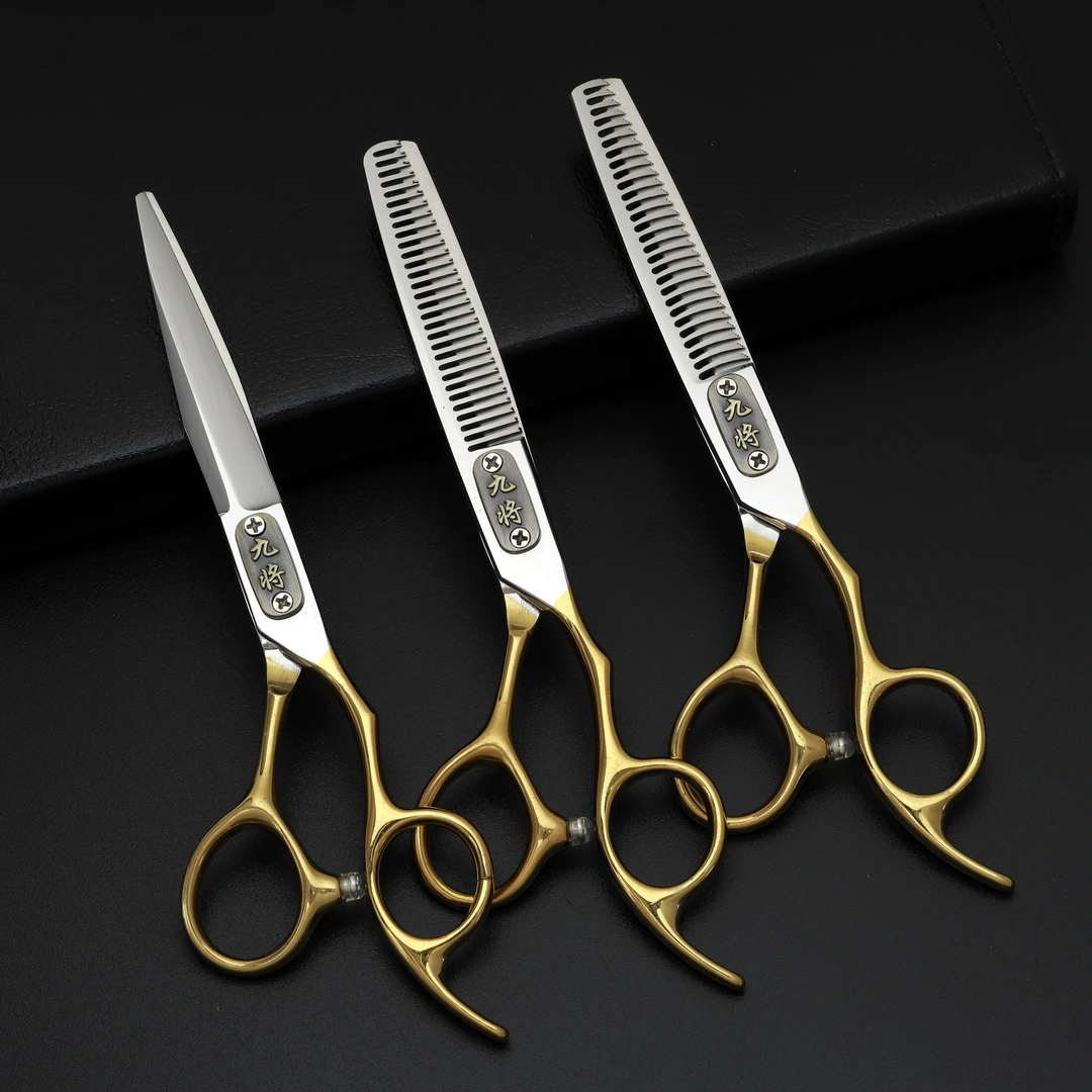 九爷定制美发剪刀发型师打薄剪碎发刘海无痕牙剪平剪理发剪
