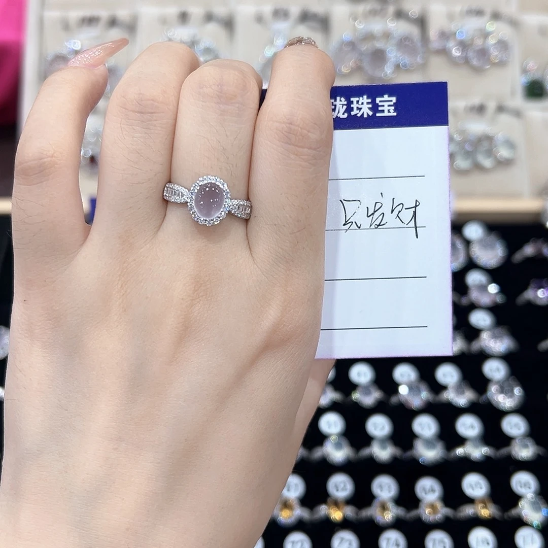 不***️戒指银S925镶嵌紫晶
