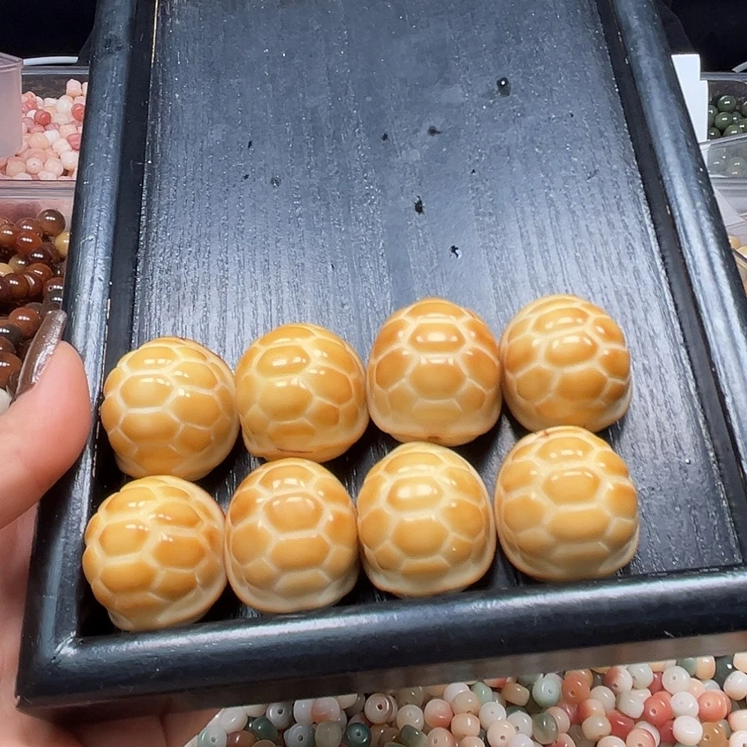 手串菩提根/象牙果瑕疵炭烤富甲10颗卡31左右有裂