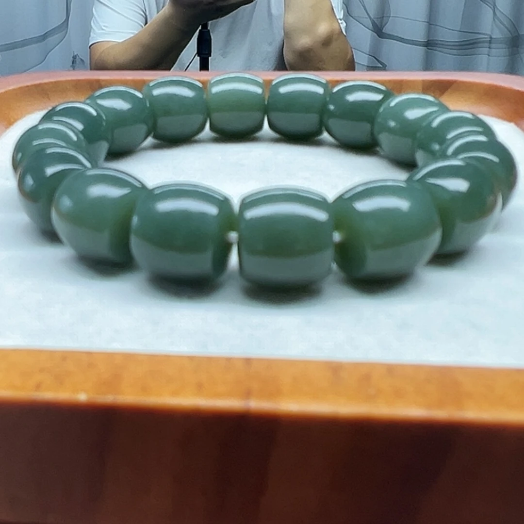 【闪购商品】手串未镶嵌和田玉纯天然卡14直切卡天空然