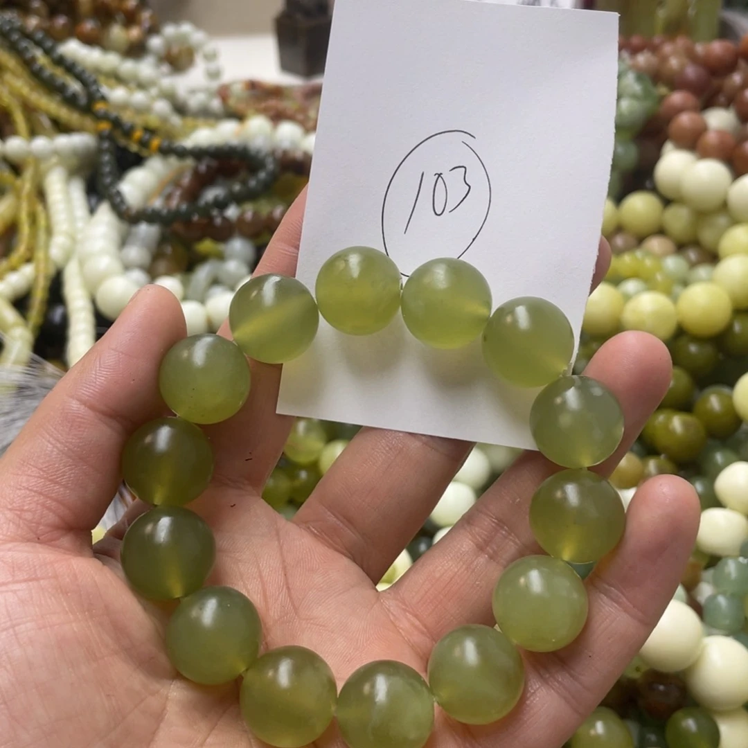 蛇纹石玉手链未镶嵌