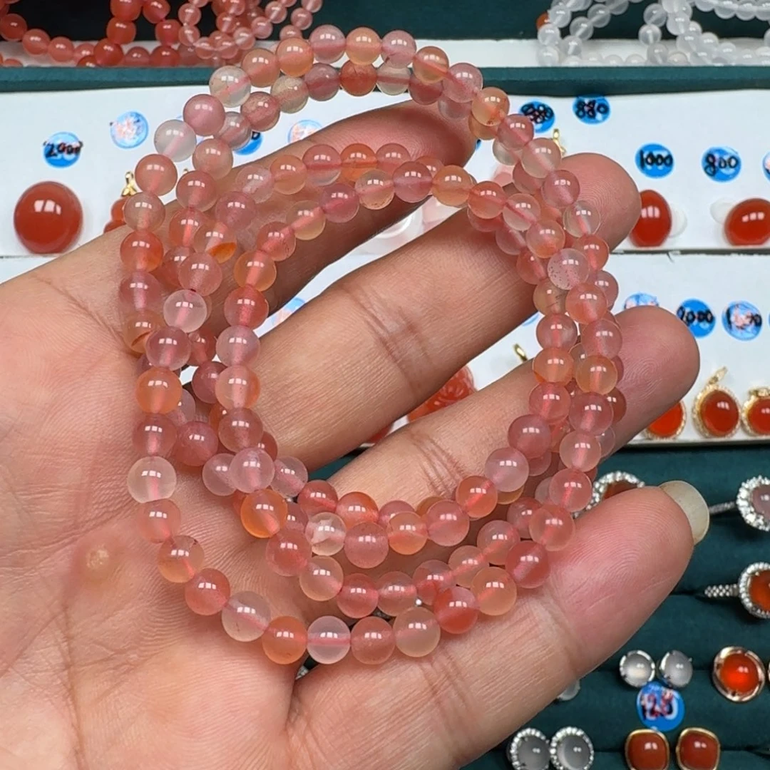 南红玛瑙未镶嵌项链