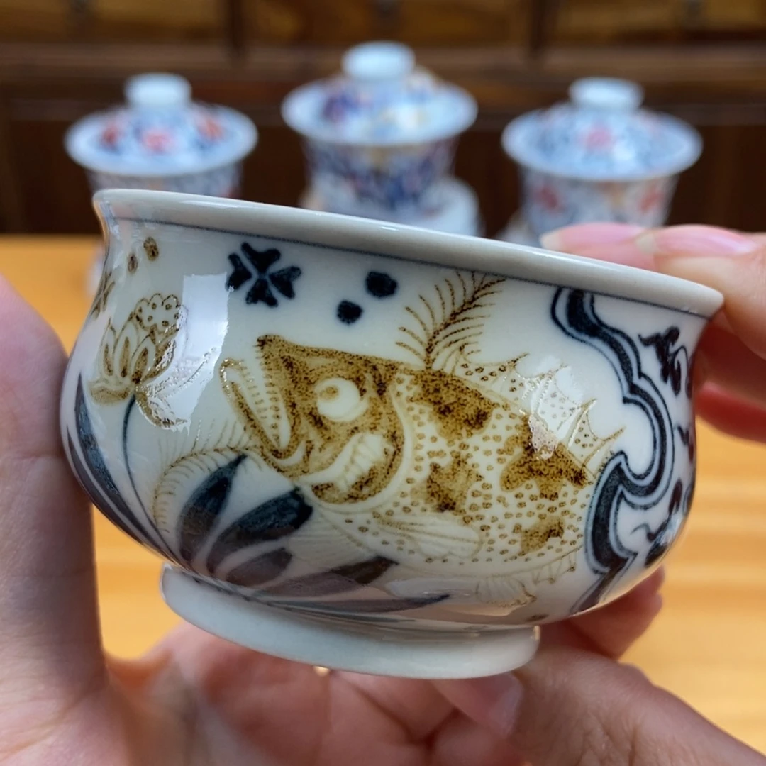 手绘现代茶具非古董
