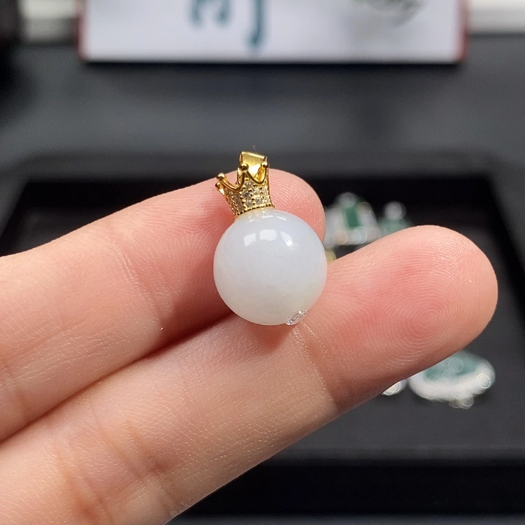 翡翠银S925镶嵌吊坠(不含链)