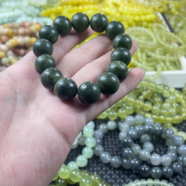 蛇纹石玉未镶嵌手链