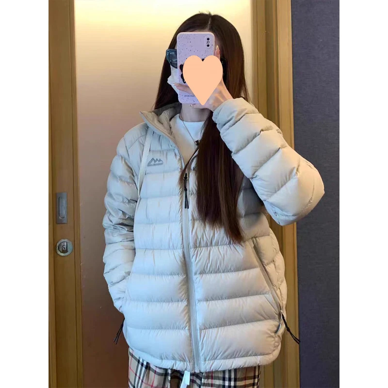 2025新款雪山修身排骨棉服女冬季轻薄情侣棉衣保暖连帽外套