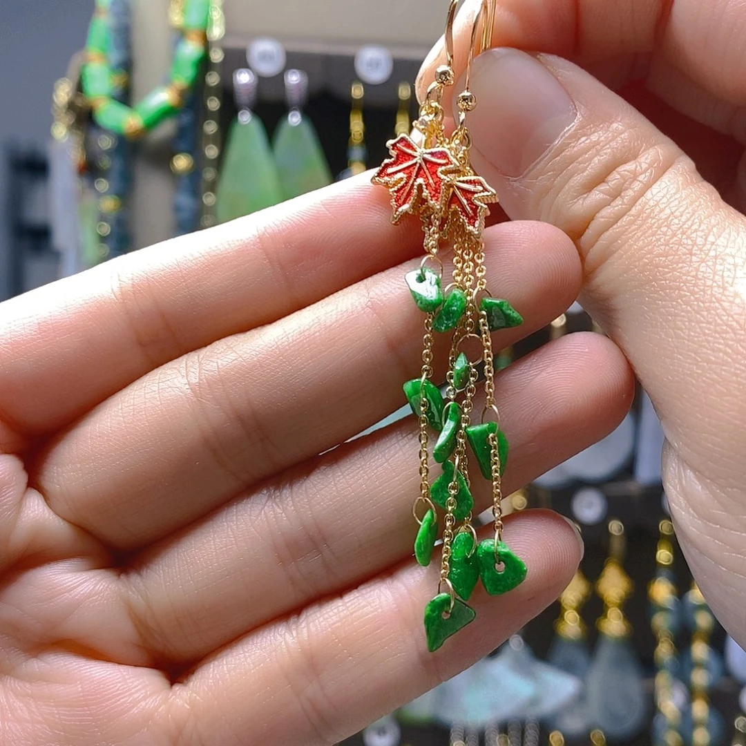 未镶嵌翡翠耳饰翡翠