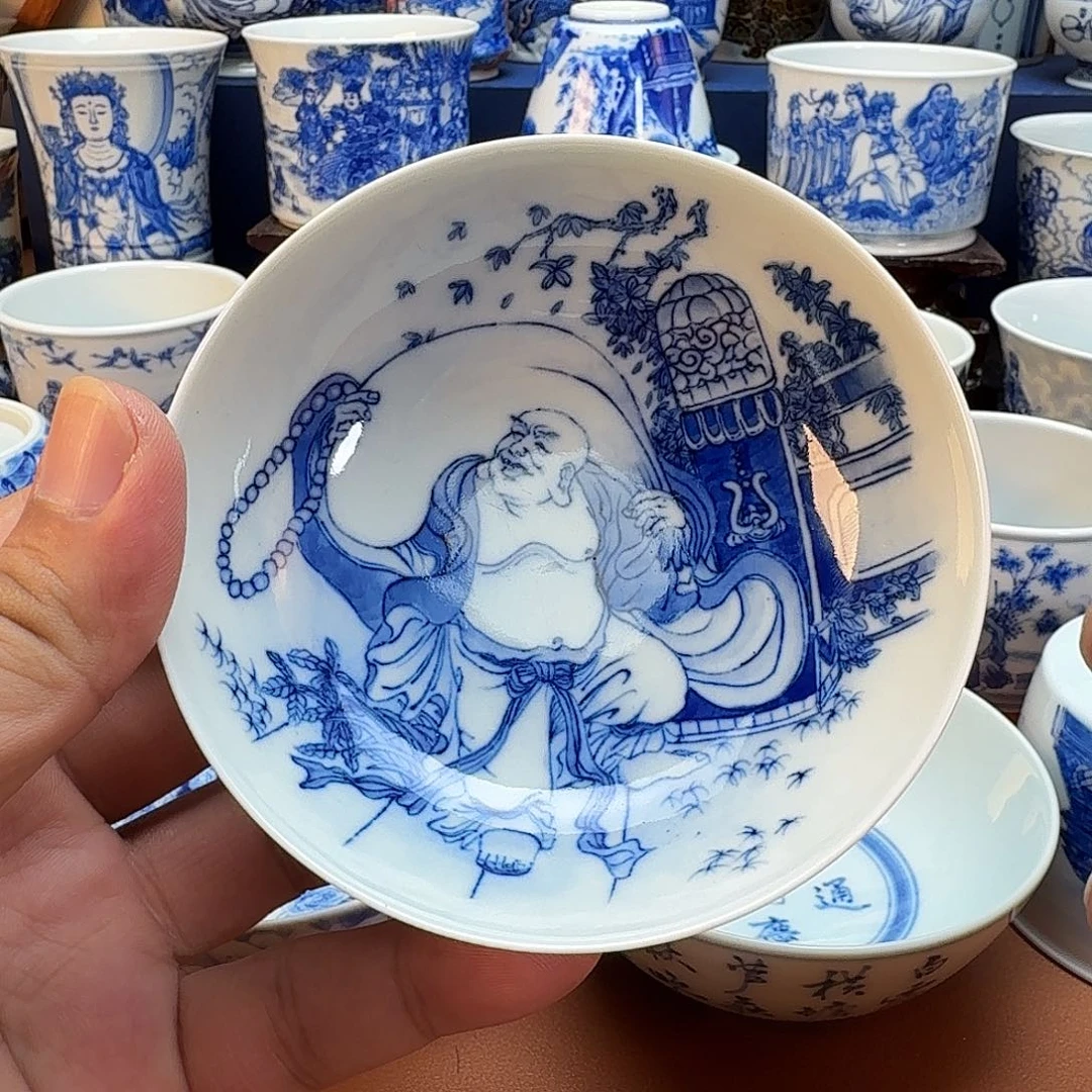 峰***火杯子景德镇全手工手绘陶瓷